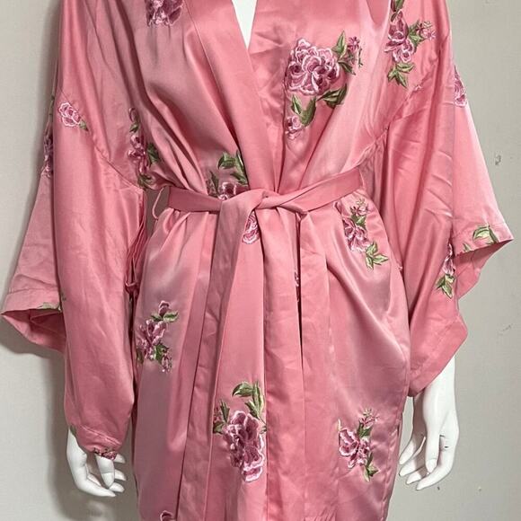 Victoria's Secret Pink Floral Womens Kimono Robe One Size - Picture 3 of 11